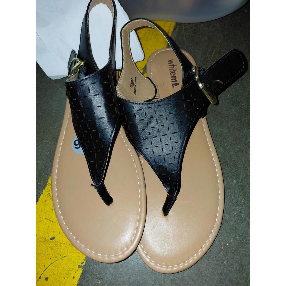 Black summer sandals size 9.5